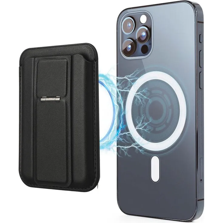 4Smarts Magnet Wallet mit Kickstand, RFID-geschütztes Kartenetui für Smartphones, universell einsetzbar