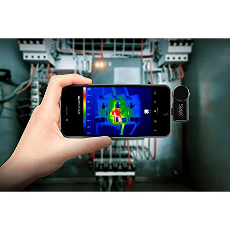 Seek Thermal CompactPRO FF (Fast Frame) Preiswertes Wärmebildsystem mit USB-C Anschluss und Wasserdichtem Schutzgehäuse für Android Smartphones - Schwarz – Bild 4
