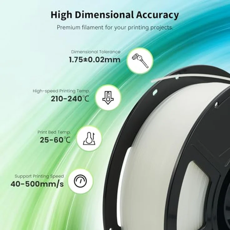 FLASHFORGE High Speed PLA+ 3D-Druckerfilament, Verbesserter Schmelzfluss für schnellere, gleichmäßigere Drucke, elegantes, mattes Finish, satte Farben – Bild 5