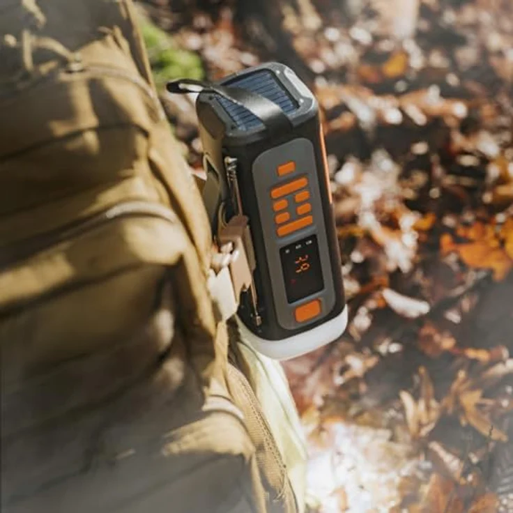 Adler AD 1920 Notfallradio mit Solarpanel, Kurbel, Powerbank und Bluetooth 5.0, transparent – Bild 5