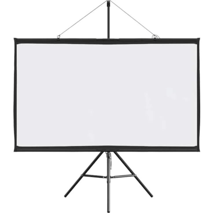 vidaXL Beamer Leinwand mit Stativ 72 Zoll 16:9, Projektionswand aus 100% Polyester, tragbar und stabil für Heimkino und Präsentationen – Bild 4