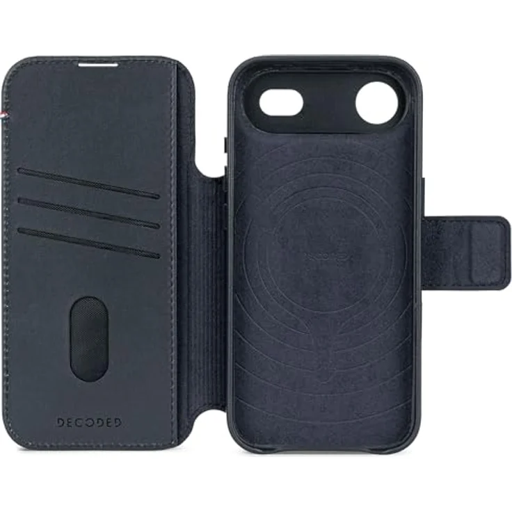 Decoded 2-in-1 Lederhülle für iPhone 17 Air, abnehmbare Wallet aus Premium ECCO Leder, MagSafe-kompatibel, Fallschutz, kratzfest, Blau – Bild 4