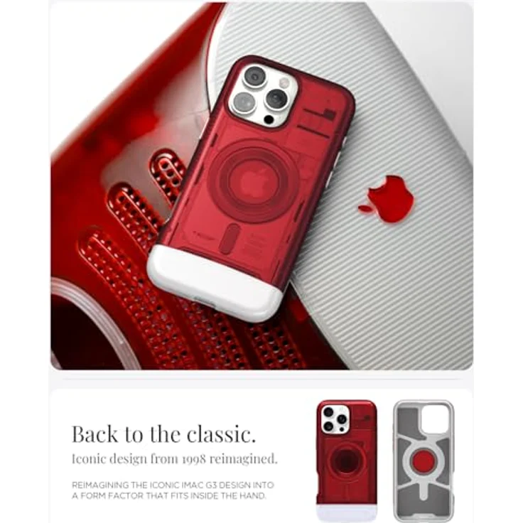 Spigen Classic C1 MagFit Hülle für iPhone 16 Pro Max -Ruby, Kompatibel mit MagSafe Zubehör – Bild 4