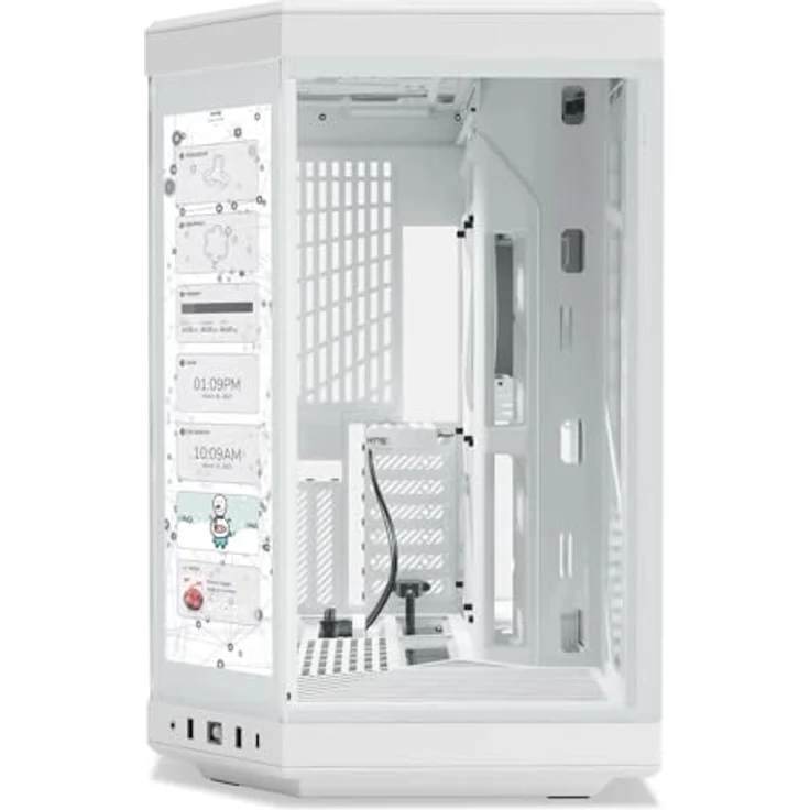 Hyte Y70 Touch Mid Tower Gehäuse Weiß (E-ATX/ATX/M-ATX/M-ITX) – Bild 2