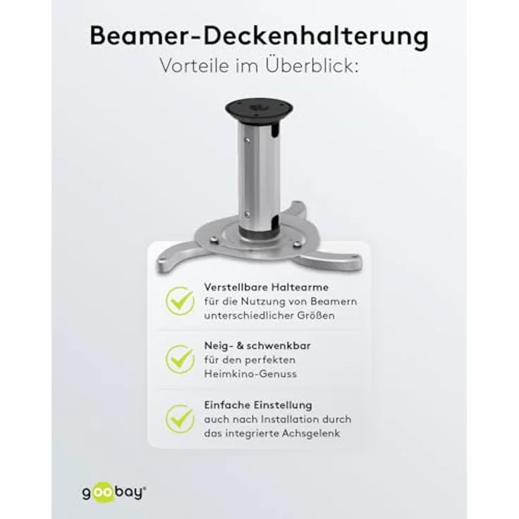 Beamer Projektor Deckenhalter max. Lochabstand 32 cm – Bild 9