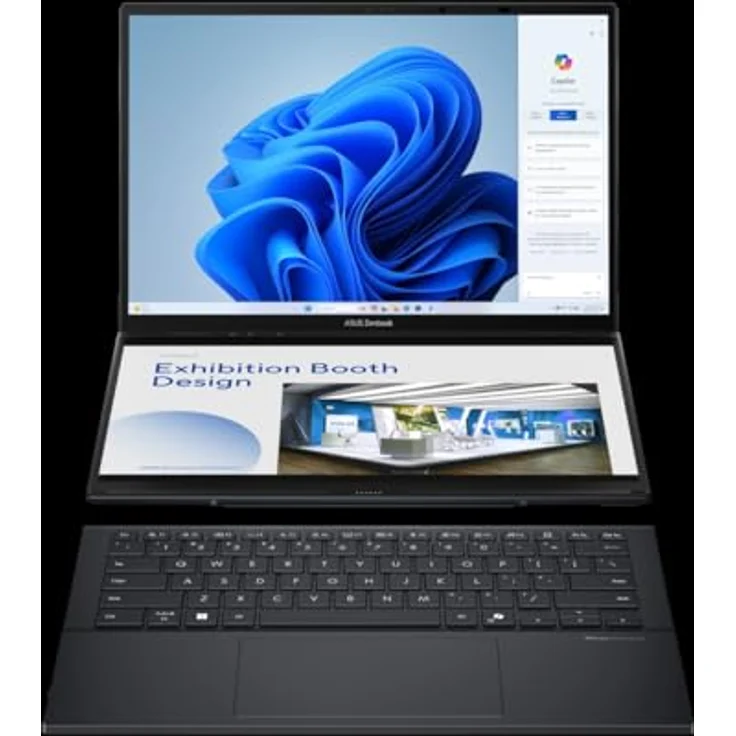 ASUS Zenbook Duo 14", Intel Core Ultra 9 285H, 32 GB RAM, 1 TB SSD, OLED-Display, grau – Bild 1