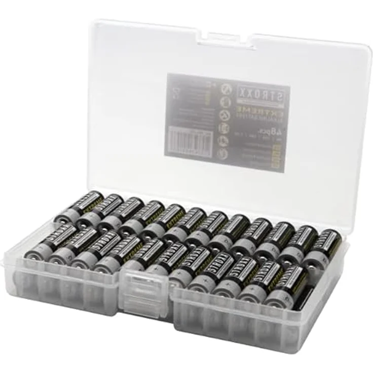 STROXX® Alkaline Batterie Extreme |AA/AAA| Batterien | Leistungsstark | Ultra-Premium | Vorratspack | LR03 | LR6 | (48er - AAA) – Bild 2