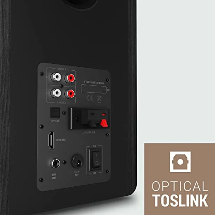 Energy Sistem Studio Monitor 4 Hi Fi (2.0-Aktivlautsprecher, Bluetooth 5.0, 50 W, Subwoofer, optischer TOSLINK-Eingang, HDMI ARC-Anschluss) – Bild 3