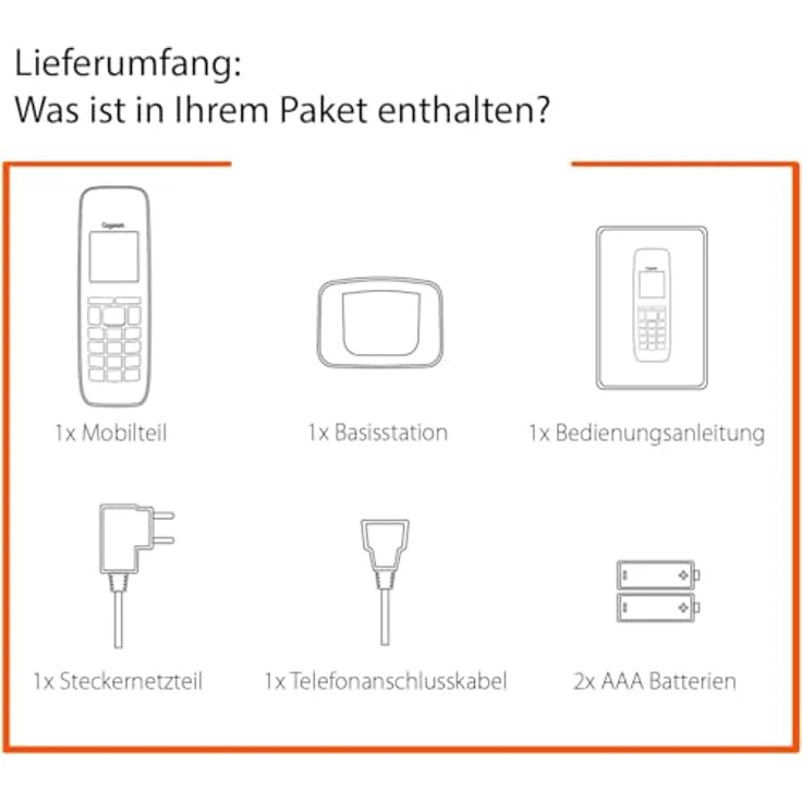 Gigaset AS690 - Schnurlostelefon ohne Anrufbeantworter - DECT-Telefon mit Freisprechfunktion, großes Display, große Tasten - Festnetztelefon, weiß - Preisvergleich – Bild 6