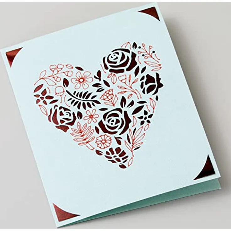 Cricut Insert Cards Princess R10, Kartenset in Tulpenblau und Puder, für personalisierte Grußkarten mit tiefenwirksamen Einlegern – Bild 6