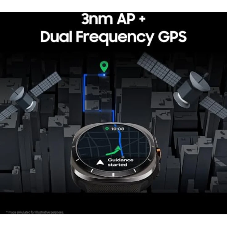Samsung Galaxy Watch Ultra (2025), AI-Smartwatch mit Titangehäuse, 47 mm, LTE, Marine Band, kissenförmiges Design, Titanblau, 10 ATM wasserdicht – Bild 2