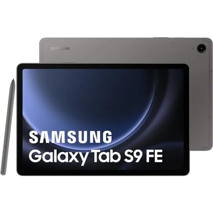 Samsung Galaxy Tab S9 FE Android-Tablet, Mit Stift (S Pen), Lange Akkulaufzeit, Simlockfrei ohne Vertrag, 5G, 128 GB, Grau
