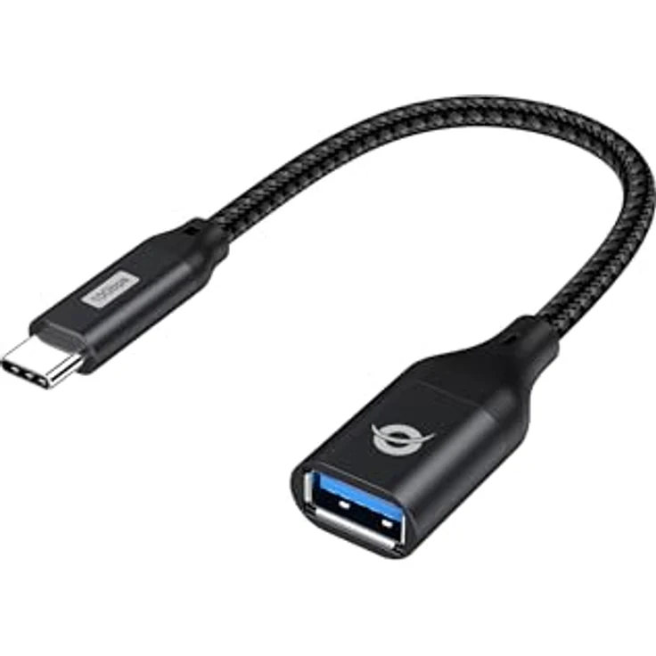Conceptronic ABBY18B USB-C-auf-USB-A-OTG-Adapter, 10 Gbit/s, USB 3.2 Gen 2, robustes geflochtenes Kabel, Plug-and-Play, max. 3,0A – Bild 2