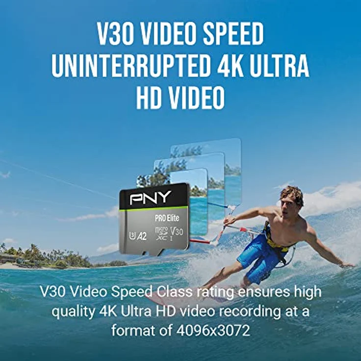PNY PRO Elite - Flash-Speicherkarte - 256 GB - A2 - Video Class V30 - UHS-I U3 - Class10 - microSDXC UHS-I (P-SDU256V32100PRO-GE) – Bild 4