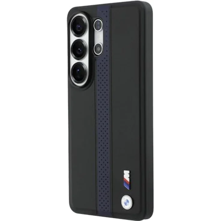 CG MOBILE BMW Perforierte Streifen Logo MagSafe Hülle für iPhone und Samsung Galaxy S26 Ultra, Kunstleder/PC/TPU, Blau – Bild 2