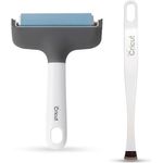 Cricut 2003923 Applicator & Remover Werkzeug-Set, 2-teilig, mit Gummirolle und breiter Pinzette, Blau/Grau/Weiß