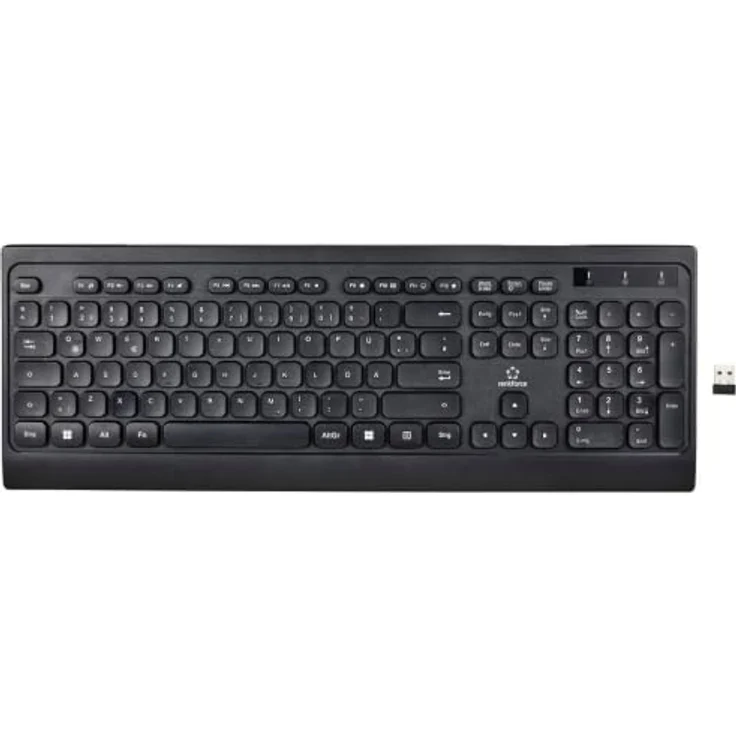 Renkforce RF-5799534 Kabellos Tastatur Deutsch, QWERTZ Schwarz mit Stabiler 2.4G Wireless-Verbindung – Bild 3