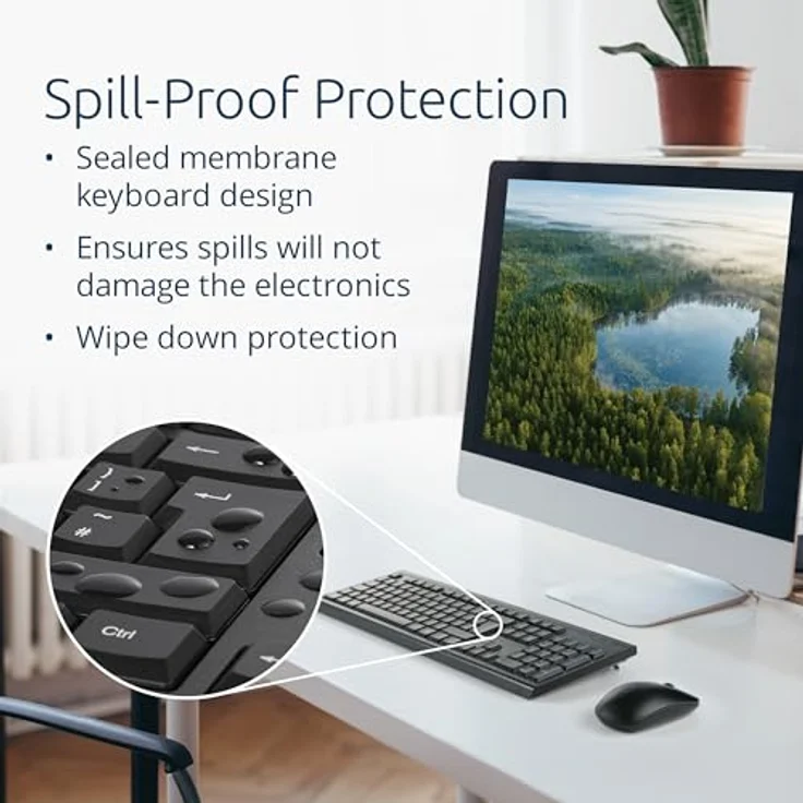 Kensington KM150 EQ Kabelloses Desktop-Set, Quiet-Click-Maus, 63% recyceltes Material, Schwarz – Bild 5