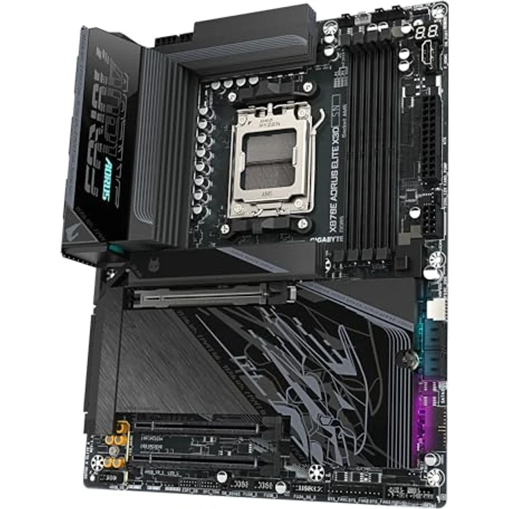 Gigabyte X870E Aorus Elite X AM5, ATX Mainboard mit 4x DDR5, 4x SATA, 4x M.2, Wi-Fi 7, Schwarz – Bild 4