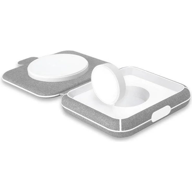 Puro Power Go 2-in-1 Charging Module, graues und weißes kabelloses Ladegerät für Smartphone und Kopfhörer
