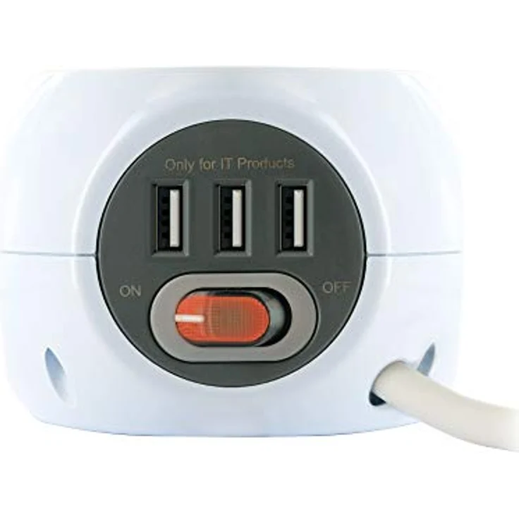 Schwaiger 661507 Mehrfachsteckdose 6-fach (3 Steckdosen, 3 USB Buchsen, Kabellänge 1.4 m), in Würfelform – Bild 6