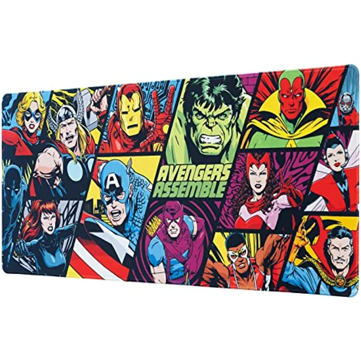 Grupo Erik Marvel Avengers Gaming Mauspad, rutschfeste Schreibtischunterlage mit epischem Design der Superhelden – Bild 1