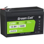 Green Cell CUBE LiFePO4 Spezial-Akku, LiFePo-Block, 12.8V 10Ah, kompakt und leicht, für nachhaltige Energieprojekte