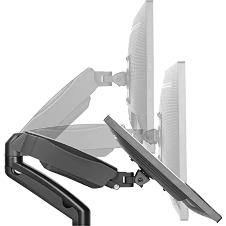 Deltaco ARM-1300, Flachbildschirm-Tischhalterung für 32 Zoll Monitore, vollbeweglich mit Gasfeder, Schwarz – Bild 3