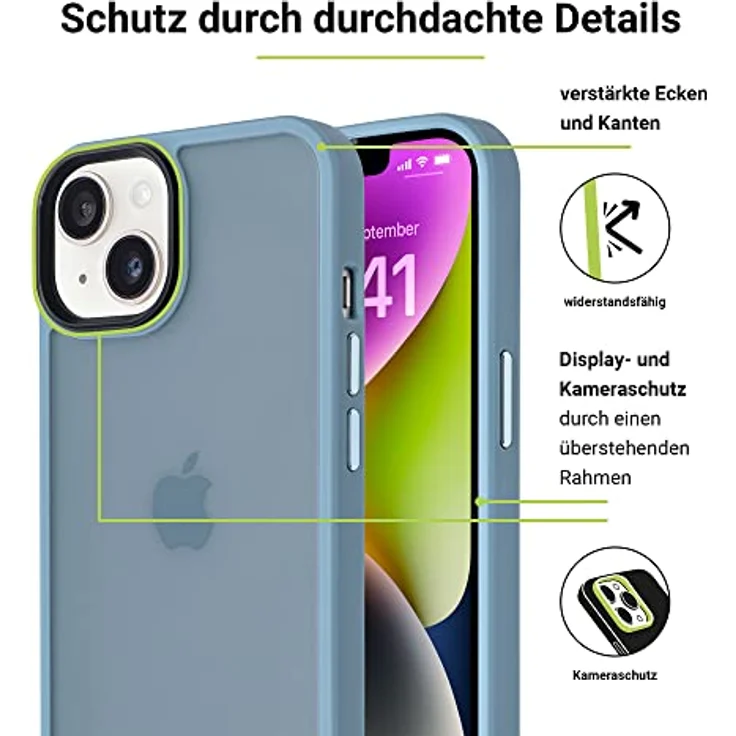 ARTWIZZ IcedClip für iPhone 12 - 12 Pro - 13 Schutzhülle Hülle Schutz Case Clip iPhone 12 - Pro (6.1“), Nordic-Blue – Bild 3