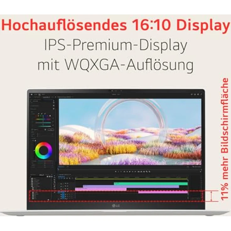 LG gram Pro 17 Zoll Notebook - Leichtgewicht (1299g), Intel Core Ultra7, 16GB RAM, 1TB Dual SSD, 23,5h Akkulaufzeit - Schwarz – Bild 5