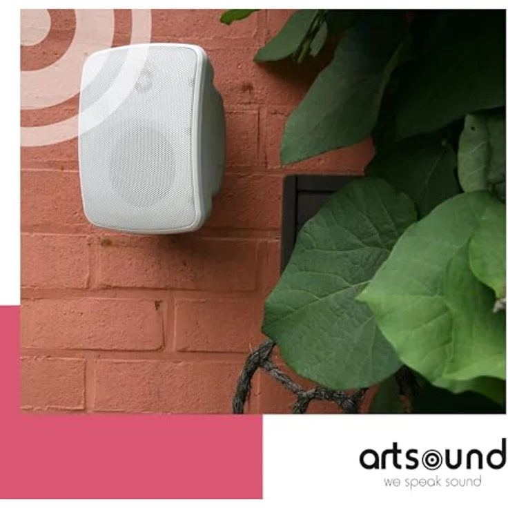 Artsound ASW65.2, 2er-Set wasserdichte Lautsprecher, 2-Wege-HiFi-Lautsprecher, 20-140 Watt, mit, Weiß – Bild 3