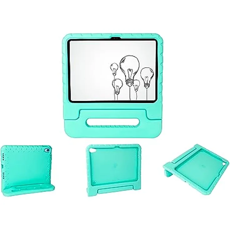 iPad 10,9" (10. Gen.) Tablet-Schutzhülle mit Kickstand und Stift-/Pencilhalter - robust und stossfest - ideal für Kinder, Schule und Unterricht - Aqua