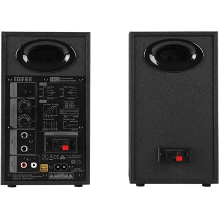 Edifier MR3 Kompakter Studio-Lautsprecher 2.0, Hi-Res Audio, Bluetooth V5.4, physische Steuerungen, RCA, AUX, Mobile App, 2 x 18 W, Schwarz – Bild 4