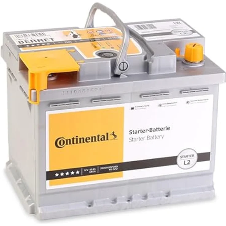 Continental Starterbatterie 12V 65Ah 640A/EN L2, Blei-Kalzium-Batterie für zuverlässigen Kaltstart – Bild 2