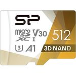 Silicon Power Superior Pro (microSDXC, 512 GB, U3, UHS-I), Speicherkarte, Gelb, Weiss