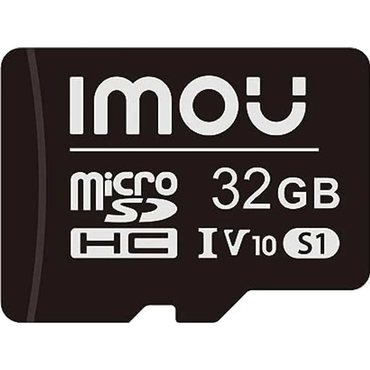 Imou 32GB microSD Speicherkarte (UHS-I, SDHC, C10/U1/V10, Lesegeschwindigkeit 90 MB/s, Schreibgeschwindigkeit 20 MB/s, schwarz)