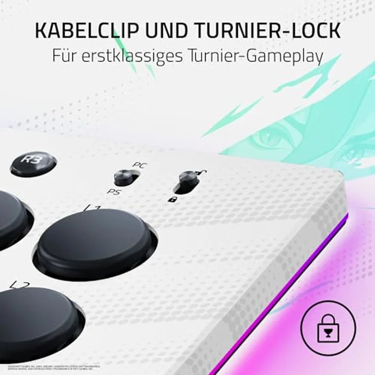 Razer Kitsune 2XKO Edition, Optischer All-Button-Arcade-Controller für PS5 und PC mit 4 Bewegungstasten, flachen linearen optischen Switches und abnehmbarer Aluminium-Abdeckung – Bild 5