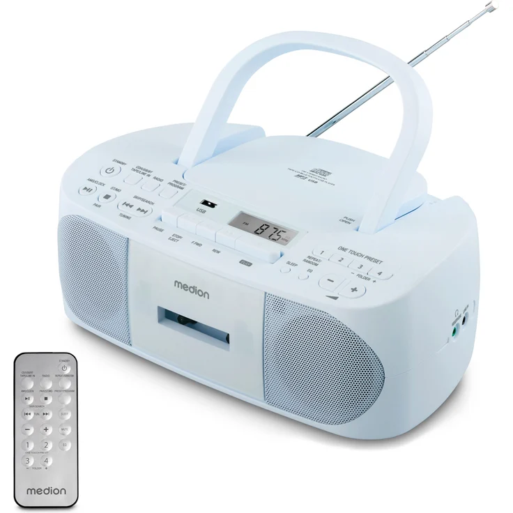 Medion® Radio (AM- / FM- Tuner, MW / UKW mit RDS, 3 W, blau) – Bild 1