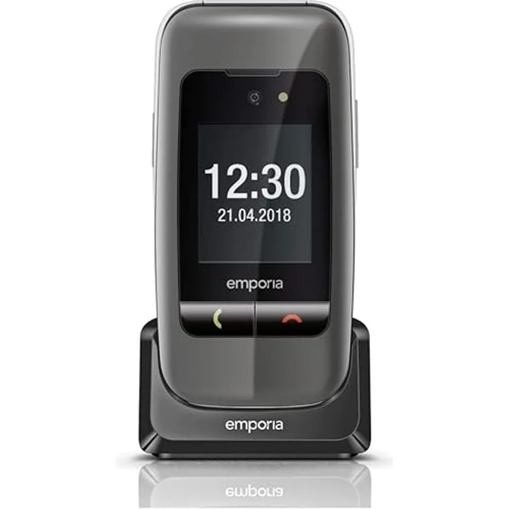 Emporia ONE V200i Klapphandy, 2 MP Kamera, IP54-Schutz, große beleuchtete Tasten, spacegrey/silber (2025) – Bild 4