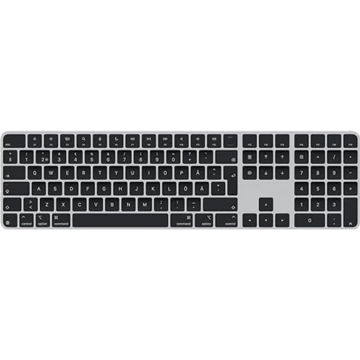 Apple Magic Keyboard mit Touch ID und Ziffernblock, kabellos für Mac Modelle mit Apple Chip – Schwedisch – Schwarze Tasten – Bild 1