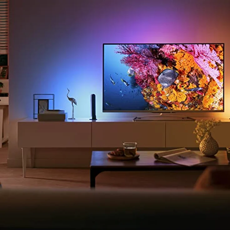 Philips Hue White and Color Ambiance Play Lightbar, dimmbar, bis zu 16 Millionen Farben, steuerbar via App, kompatibel mit Amazon Alexa, weiß-schwarz – Bild 4