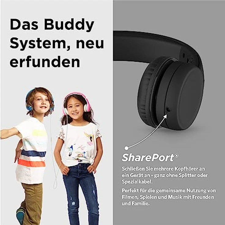LilGadgets Connect+ Volume Begrenzte Wired Kopfhörer Mit Shareport Für Kinder Schwarz – Bild 6