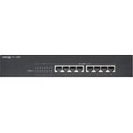 Lancom Systems LANCOM Switch GS-1208P, 8-Port GBE PoE lüfterlos, schwarze Bauweise für geräuscharmen Betrieb