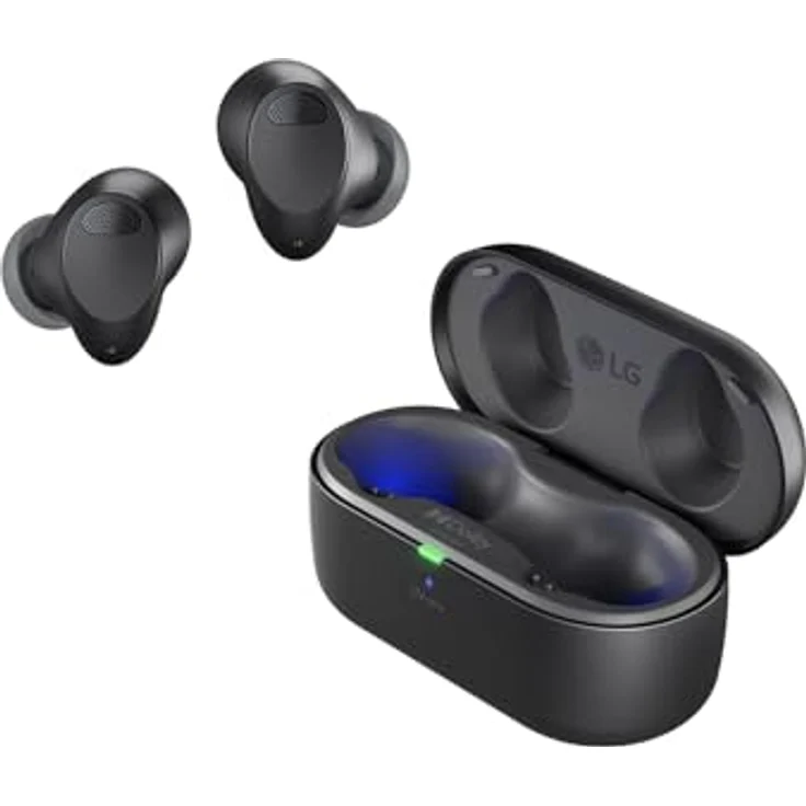 LG Tone Free T90S In-Ear Bluetooth Kopfhörer mit Dolby Atmos-Sound, Meridian-Technologie, ANC (Active Noise Cancellation) & UVnano+, Schwarz – Bild 2