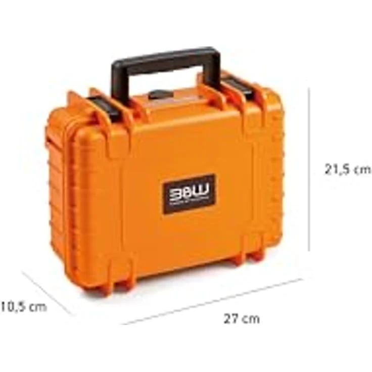 B&W International Schutzkoffer 1000 (PP.41) für Insta360 X5 – Orange – wasserdicht und staubdicht (IP67), stoßfest mit passgenauem Inlay – Bild 2
