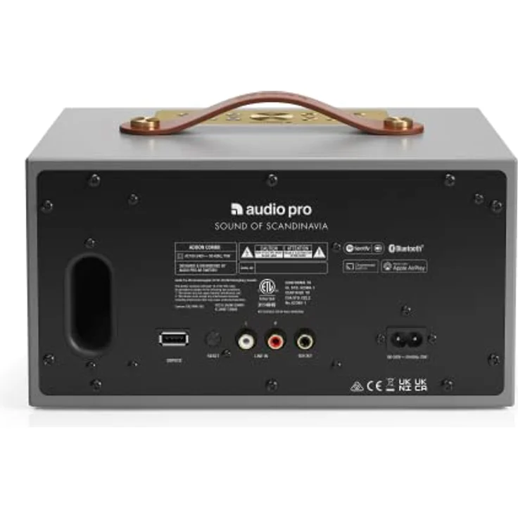 Audio Pro C5 MKII - Tragbarer Multiroom Lautsprecher mit Bluetooth & WiFi - Kabelloser Smart Speaker mit App-Steuerung für Air Play, Spotify Connect - Grau – Bild 2