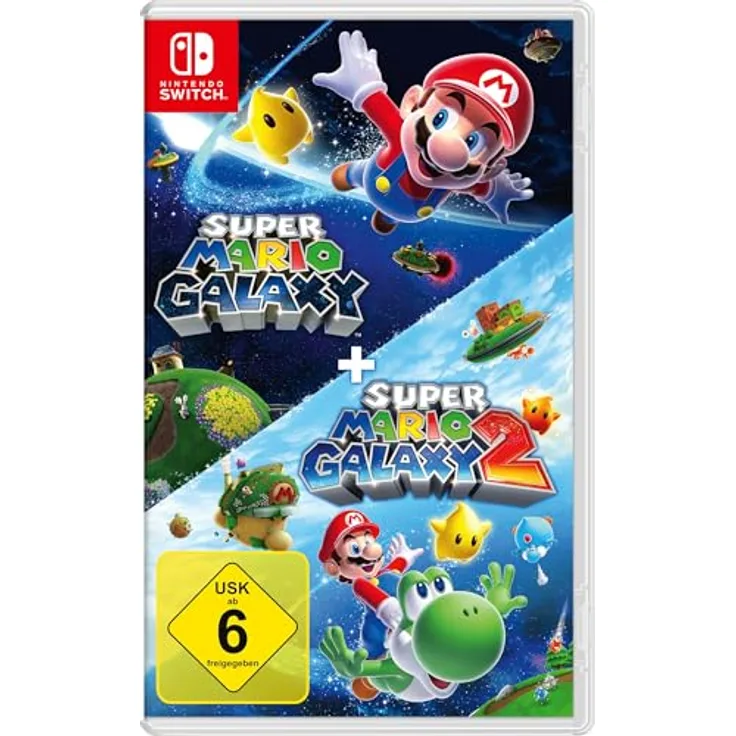 Nintendo Super Mario Galaxy + Super Mario Galaxy 2, Nintendo Switch Spiele mit 4K-Grafik und 154 Musikstücken
