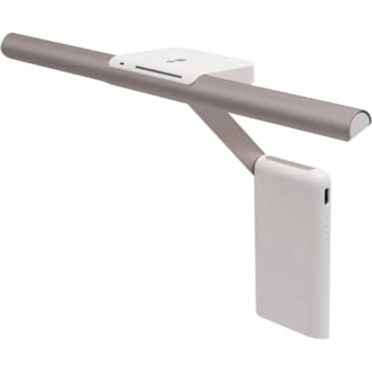 BenQ LaptopBar Monitor-Leuchte für Laptop, automatische Dimmfunktion, einstellbare Farbtemperatur mit 7 Stufen, Laptoplicht mit Powerbank, USB Lampe (weiß) – Bild 1