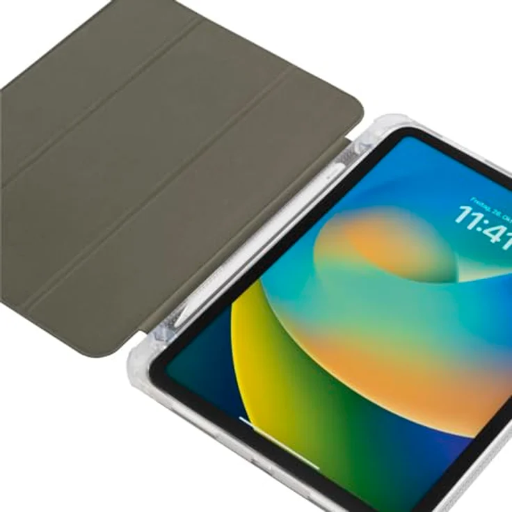 Hama Tablet-Hülle Extreme Protect für Apple iPad 11“ 2025/iPad 10.9" 2022, kratzfest, stoßfester Schutzrahmen, Tablet-Ständer, inkl. Stifthalter, durchsichtig/schwarz – Bild 6