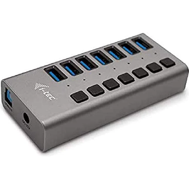 i-tec USB 3.0 HUB 7-Port mit Externem Netzadapter 36W - 7x USB 3.0-Anschluss, Kompatibel mit Laptop, Tablet, PC – Bild 1